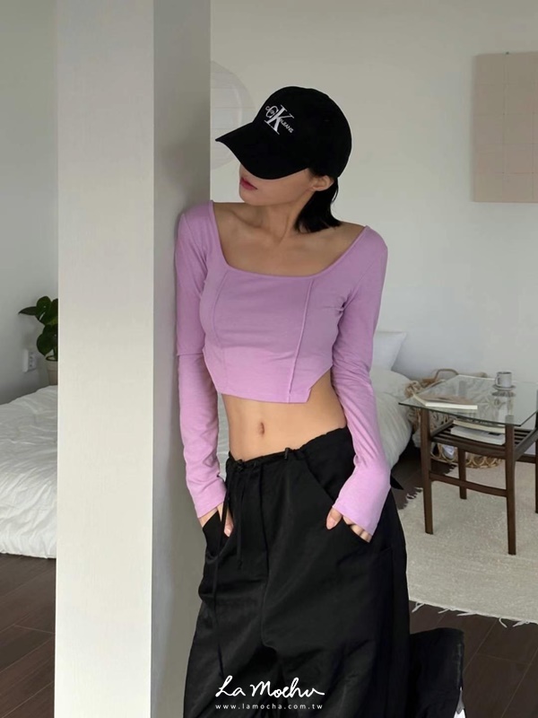 縮腰側邊簍空性感上衣(闆娘.花花清單)